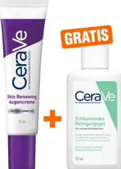 Cerave Skin Renewing Augencreme 15 ml + gratis CeraVe schäumendes Reinigungsgel 20 ml