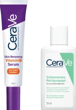 Cerave Skin Renewing Vitamin C 30 ml Serum + gratis CeraVe schäumendes Reinigungsgel 20 ml