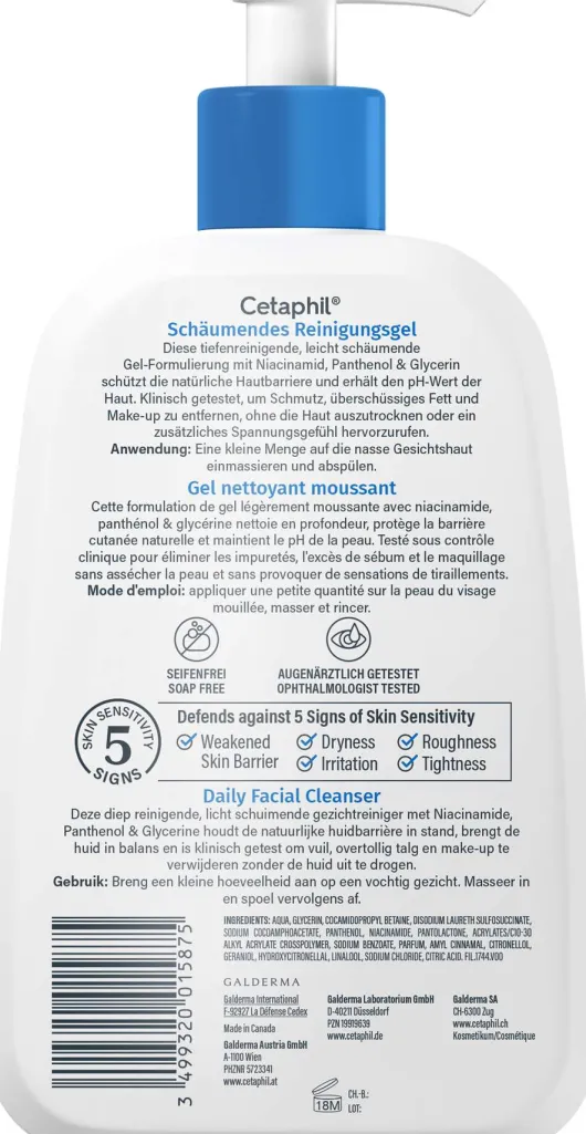 Cetaphil schäumendes Reinigungsgel 473 ml