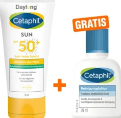 Cetaphil Sun Daylong SPF 50+ sensitives Gel - Fluid Gesicht 50 ml + gratis Cetaphil Reinigungslotion 29 ml