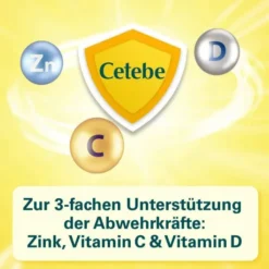 Cetebe Abwehr plus Vitamin C + Vitamin D3 + Zink 120 Kapseln