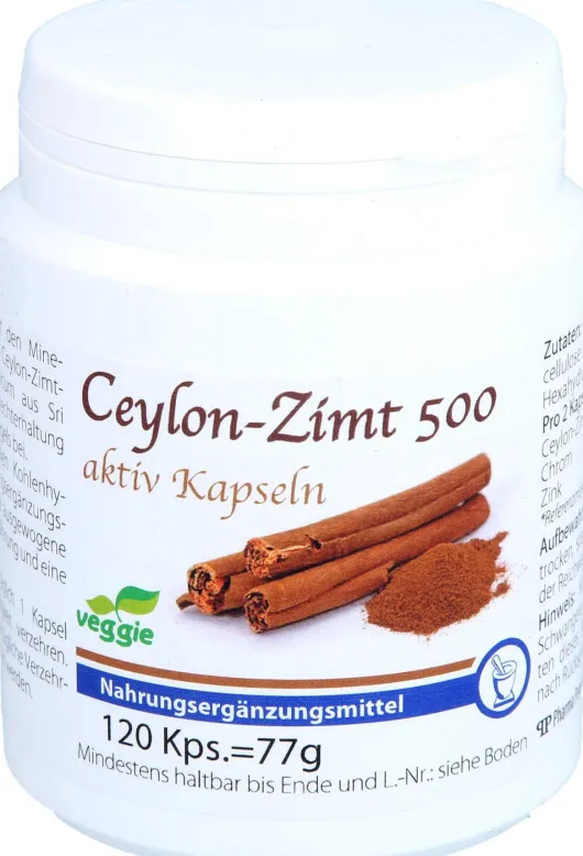 Ceylon-Zimt 500 Aktiv 120 Kapseln