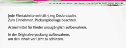 Desloratadin Doppelherzpharma 5 mg 50 Filmtabletten