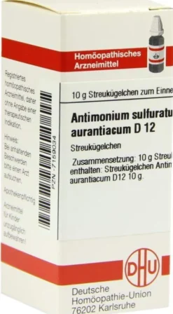 Dhu Antimonium Sulfuricum Aurantiacum D12 Globuli