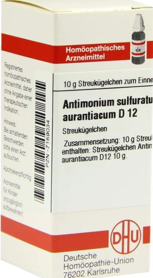 Dhu Antimonium Sulfuricum Aurantiacum D12 Globuli
