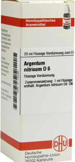 Dhu Argentum Nitricum D6 20 ml Dilution