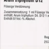 Dhu Arum Triphyllum D12 Dilution