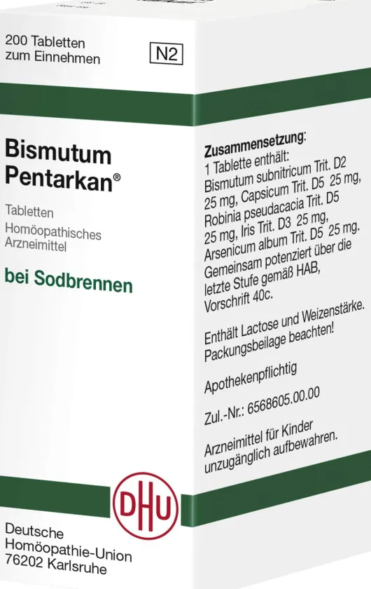 Dhu Bismutum Pentarkan 200 Tabletten