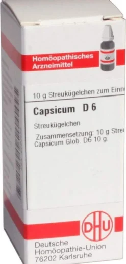 Dhu Capsicum D6 10 G Globuli