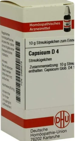 Dhu Capsicum D4 Globuli 10 G
