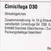 Dhu Cimicifuga D30 Globuli
