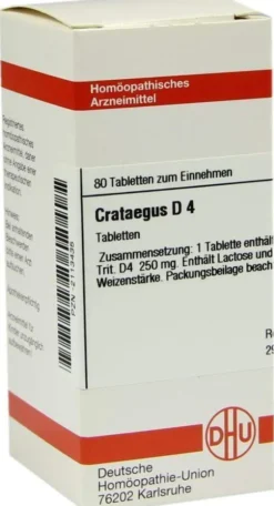 Dhu Crataegus D4 80 Tabletten
