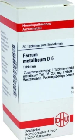 Dhu Ferrum Metallicum D6 80 Tabletten