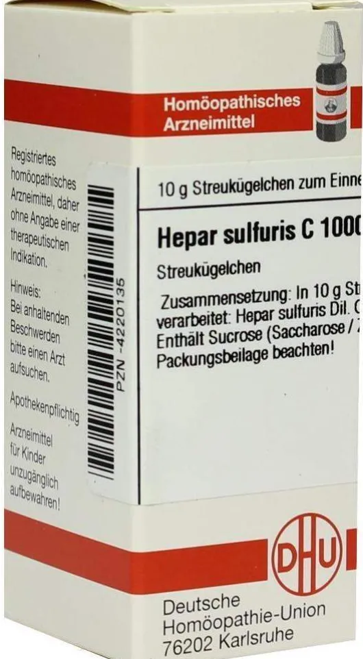 Dhu Hepar Sulfuris C1000 Globuli
