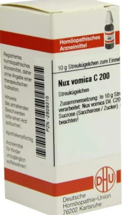 Dhu Nux Vomica C200 10 G Globuli