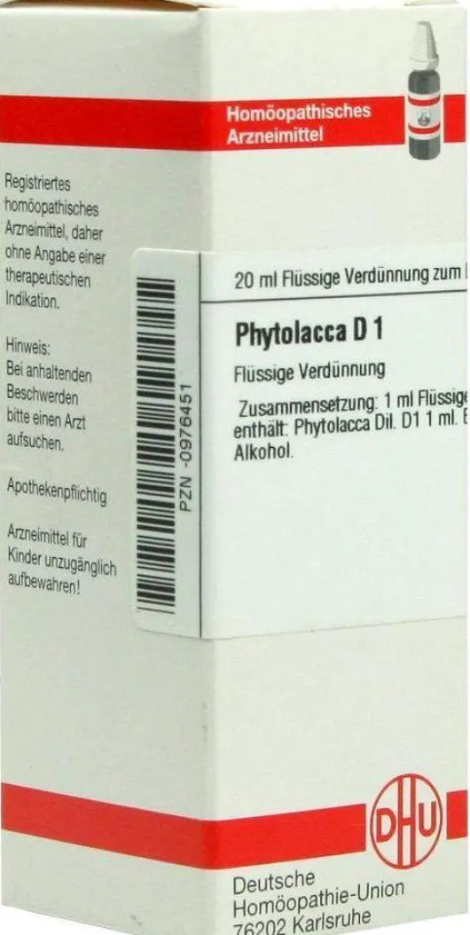 Dhu Phytolacca D1 Dilution 20 ml
