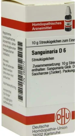 Dhu Sanguinaria D6 10 G Globuli