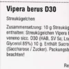 Dhu Vipera Berus D30 10 G Globuli