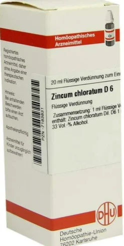 Dhu Zincum Chloratum D6 20 ml Dilution