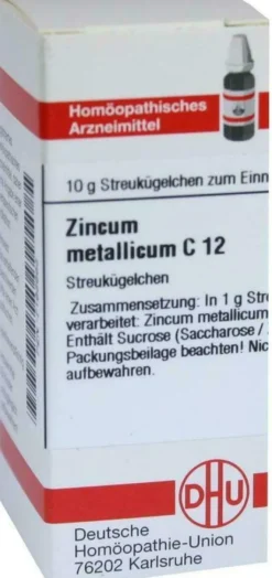 Dhu Zincum Metallicum C12 10 G Globuli