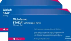 Diclofenac Stada 20 mg je g Gel Schmerzgel forte 2 x 180 g