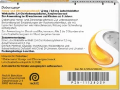 Dobensana Honig- und Zitronengeschmack 1,2 mg & 0,6 mg 24 Lutschtabletten
