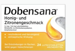 Dobensana Honig- und Zitronengeschmack 1,2 mg & 0,6 mg 24 Lutschtabletten