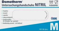 Domotherm Unt.Handschuhe Nitril Unste.Pf M Blau