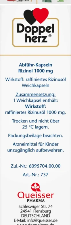 Doppelherz Aktiv Abführkapseln Rizinol 1000 mg 30 Stück