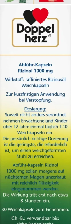Doppelherz Aktiv Abführkapseln Rizinol 1000 mg 30 Stück