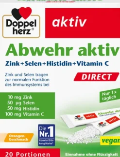 Doppelherz aktiv Abwehr Direct Zink und Selen Histidin 20 Pellets