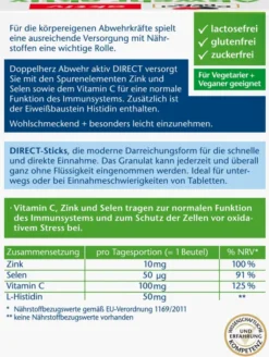 Doppelherz aktiv Abwehr Direct Zink und Selen Histidin Pellets 40 Pellets