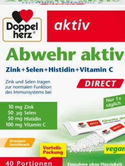 Doppelherz aktiv Abwehr Direct Zink und Selen Histidin Pellets 40 Pellets