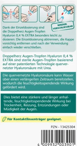 Doppelherz Aktiv Augen-Tropfen Hyaluron 0,4 % Extra 10 X 0,5 ml