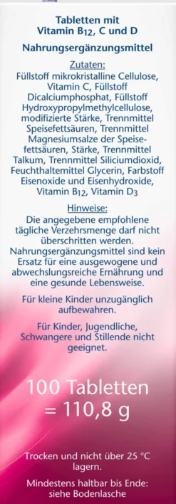 Doppelherz Aktiv B12 + C + D3 Depot Aktiv 100 Tabletten