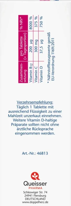 Doppelherz Aktiv B12 + C + D3 Depot Aktiv 100 Tabletten
