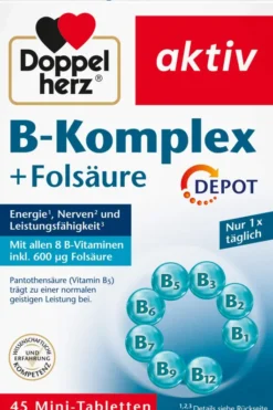 Doppelherz Aktiv B-Komplex + Folsäure 45 Tabletten