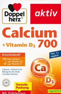 Doppelherz Aktiv Calcium 700 + Vitamin D3 80 Tabletten