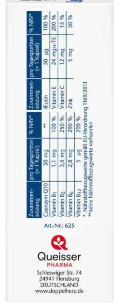 Doppelherz Aktiv Coenzym Q10 + B-Vitamine 60 Kapseln