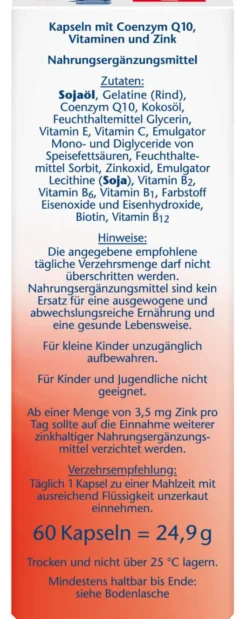Doppelherz Aktiv Coenzym Q10 + B-Vitamine 60 Kapseln