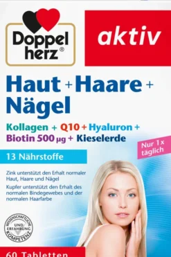 Doppelherz Aktiv Haut + Haare + Nägel 60 Tabletten