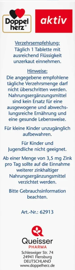 Doppelherz Aktiv Haut + Haare + Nägel 100 Tabletten