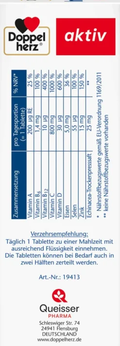 Doppelherz Aktiv Immun Plus Echinacea 120 Tabletten