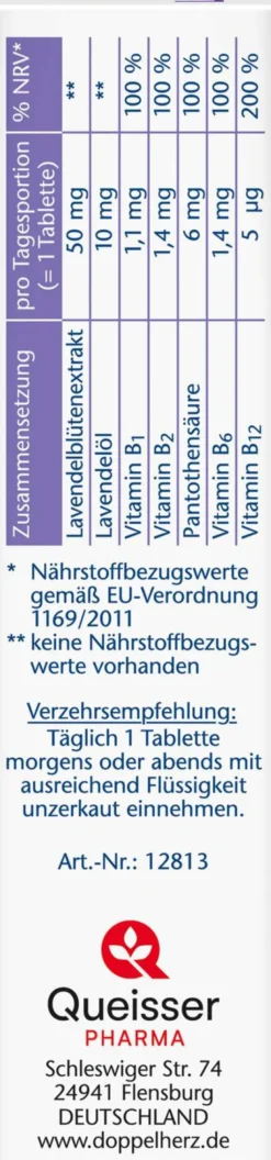 Doppelherz Aktiv Lavendel Extrakt und Öl 30 Tabletten