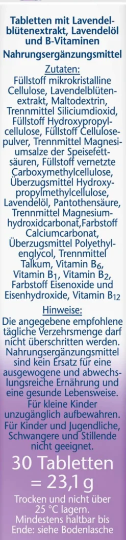 Doppelherz Aktiv Lavendel Extrakt und Öl 30 Tabletten