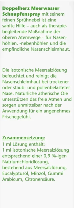 Doppelherz Aktiv Meerwasser Schnupfenspray