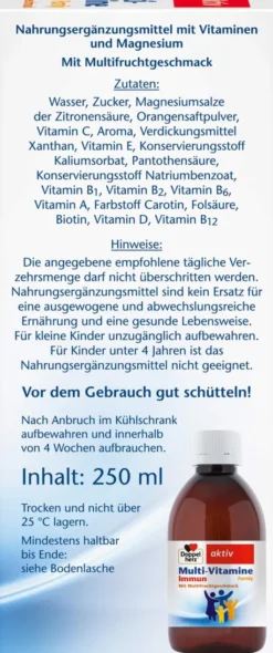Doppelherz Aktiv Multi Vitamine Immun Family Flüssig 250 ml