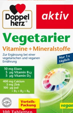 Doppelherz Aktiv Vegetarier Vitamine + Mineralstoffe 100 Tabletten