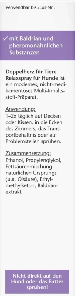 Doppelherz Für Tiere Relaxspray Für Hunde 90 ml