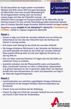 Doppelherz system Augen plus Sehkraft + Schutz + Tränenfilm-Formel 60 Kapseln